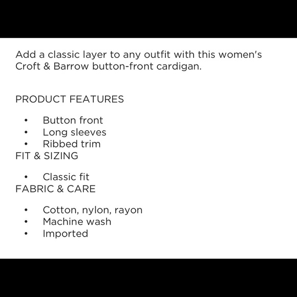 Croft & Barrow Cardigan ❤️💙💚 - Picture 13 of 14